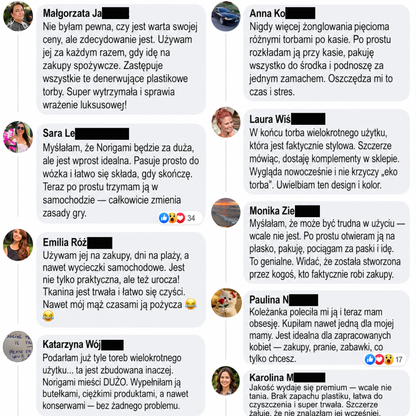 Norigami™ Original — Składana torba na zakupy 3w1.